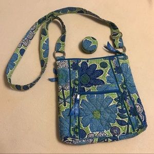 Vera Bradley Green/Blue Floral Crossbody Bag